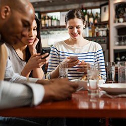 use sms and mms messages during restaurant week
